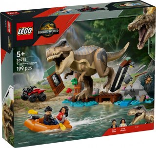 Klocki jurassic world 76975 ucieczka rzeką przed tyranozaurem