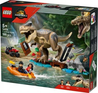 Klocki jurassic world 76975 ucieczka rzeką przed tyranozaurem