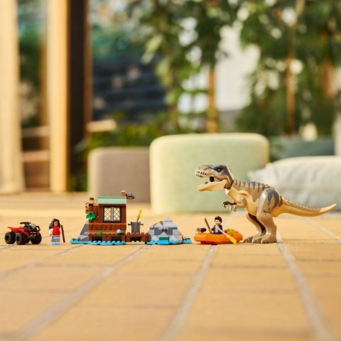Klocki jurassic world 76975 ucieczka rzeką przed tyranozaurem