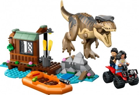 Klocki jurassic world 76975 ucieczka rzeką przed tyranozaurem