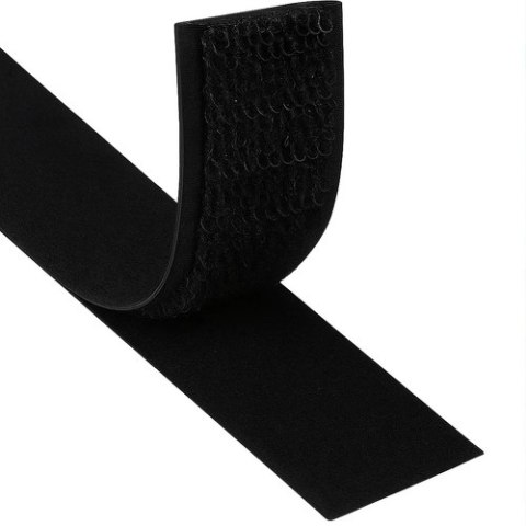 Rzep samoprzylepny czarny 5m x 2,5cm Ruhhy 24237