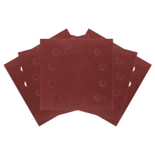 Papiery ścierne na rzep, kwadrat 113 x 113 mm, P120, 5 szt., z 8 otworami do 04-623