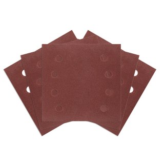 Papiery ścierne na rzep, kwadrat 113 x 113 mm, P240, 5 szt., z 8 otworami do 04-623