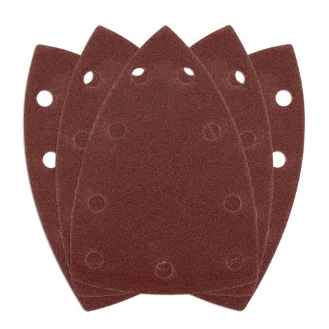 Papiery ścierne na rzep, żelazko 100 x 147 mm, P120, 5 szt., z 9 otworami do 04-623