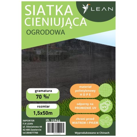 Siatka Cieniująca Na Ogrodzenie Płot Maskująca Szara 1.5M 50M 70g/m?