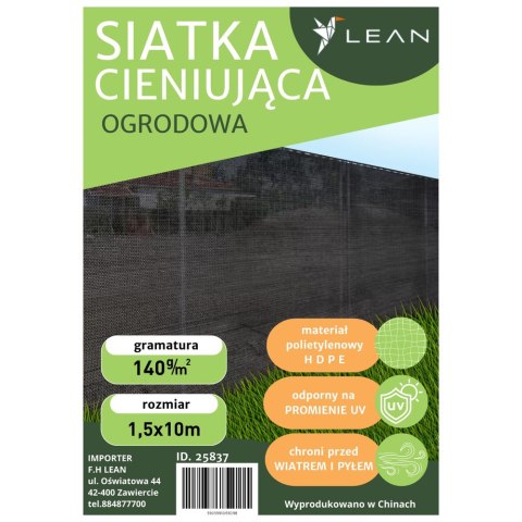 Siatka Cieniująca Na Ogrodzenie Płot Maskująca Zielona 1.5M 10M 140g/m?