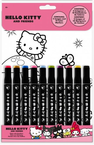 Kolorowanka hello kitty malowanie po numerach