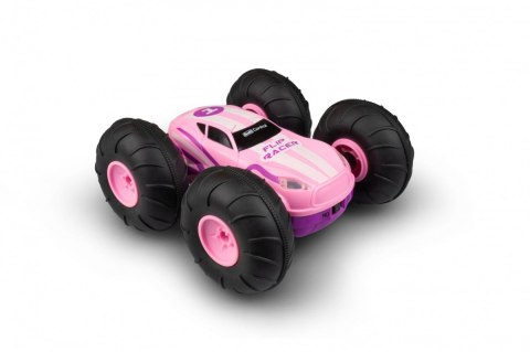 Pojazd zdalnie sterowany rc stunt car flip racer - różowy