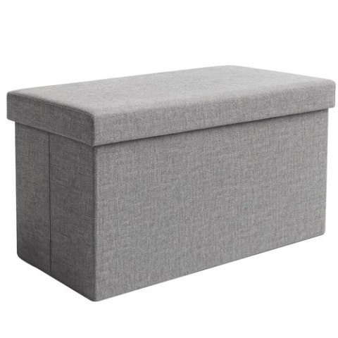 Pufa materiałowa szara 60x30x30 cm Ruhhy 25996