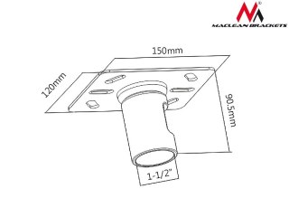MC-706 43385 Płyta do montażu uchwytu TV 50kg Profi Market System