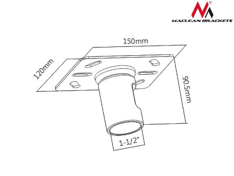 MC-706 43385 Płyta do montażu uchwytu TV 50kg Profi Market System