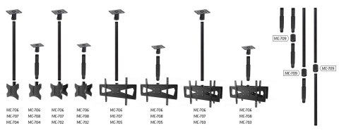MC-706 43385 Płyta do montażu uchwytu TV 50kg Profi Market System