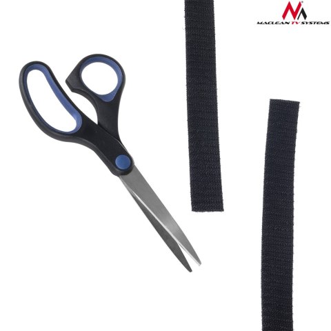 Organizator kabli Maclean, taśma, rzep, dwustronna, 20mm*15.3m, czarna, MCTV-542