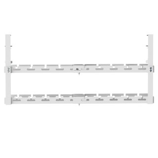 Organizer podbiurkowy na kable Maclean, max. obciążenie 5kg, max. 728mm, 2 poziomy, biały, MC-102 W
