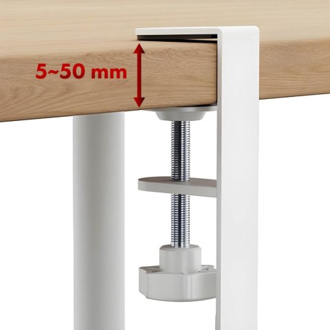 Organizer podbiurkowy na kable Maclean, max. obciążenie 5kg, max. 728mm, 2 poziomy, biały, MC-102 W
