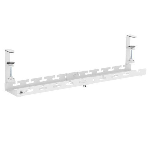 Organizer podbiurkowy na kable Maclean, max. obciążenie 5kg, max. 728mm, biały, MC-103 W