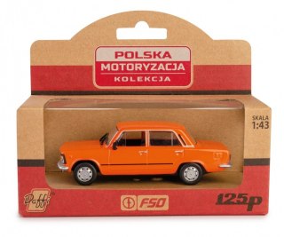 Pojazd prl fiat 125p pomarańczowy