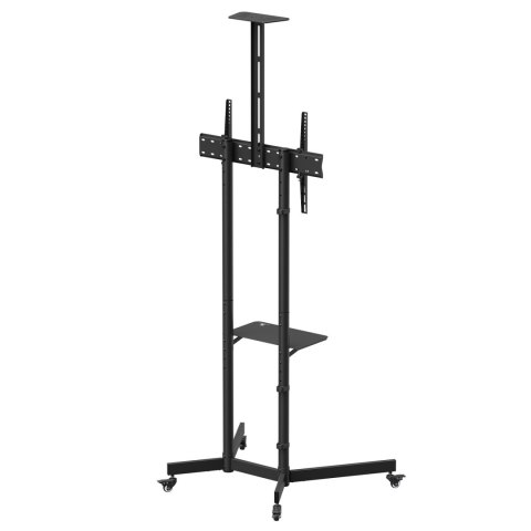 Stand / wózek do TV Maclean, półka na kamerę, na kółkach, 37-70", max. obciążenie 45kg/5kg półka, max. VESA 600x400, MC-113 B