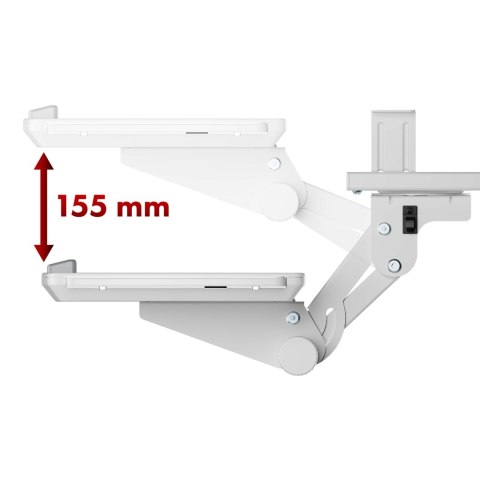 Uchwyt na klawiaturę podbiurkowy Maclean, regulowany, max. 5kg, biały, MC-156 W