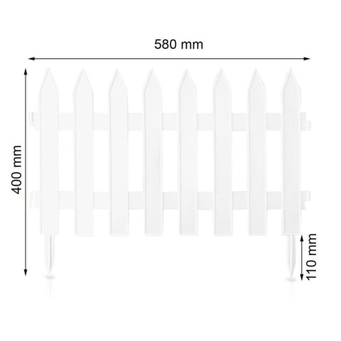 Płotek ogrodowy Garden Classic 3,5m biały IPŁSU2-S449
