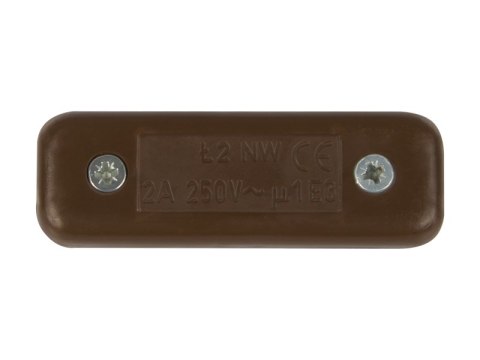 9884# Przełącznik przelotowy brąz 2a 250v montaż przemysłowy