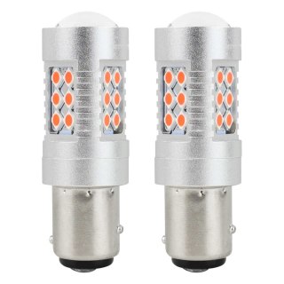 Żarówki led canbus 3030 24smd 1157 bay15d pr21/5w czerwone 12v 24v amio-02579