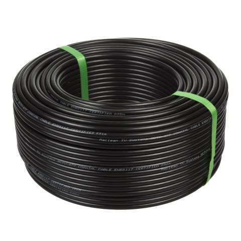 Kabel przewód koncentryczny antenowy/satelitarny Maclean, żelowany, ziemny, zewnętrzny, RG6, 75Ohm, 100M, MCTV-477
