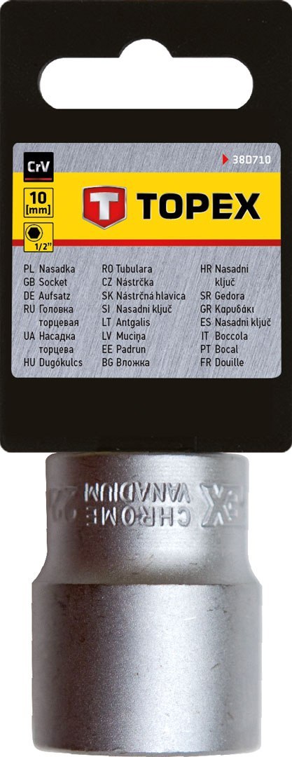 Nasadka sześciokątna 1/2", 10 mm