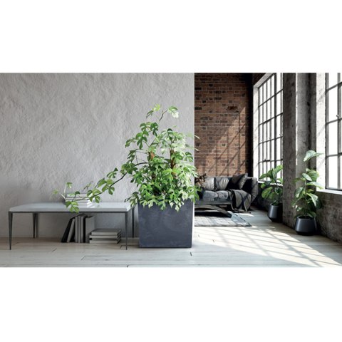 Doniczka URBI CASE TOWER BETON EFFECT DUC800TE - antracytowy