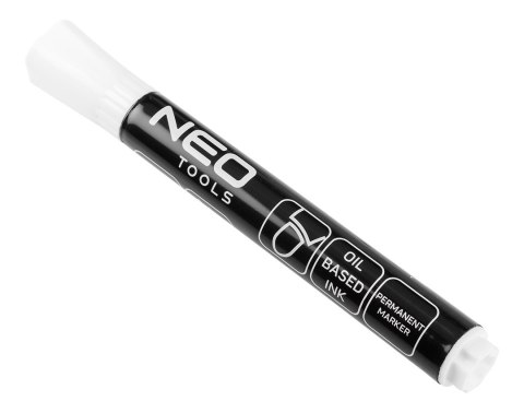 Marker budowlany, biały, permanentny, wodoodporny, olejowy, wielokrotność 12 szt.