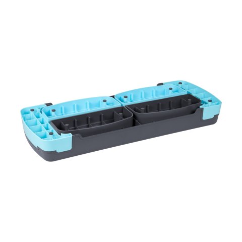 Step do aerobiku i ćwiczeń fitness, 3 stopnie, 78cm, szaro-niebieski, REBEL ACTIVE