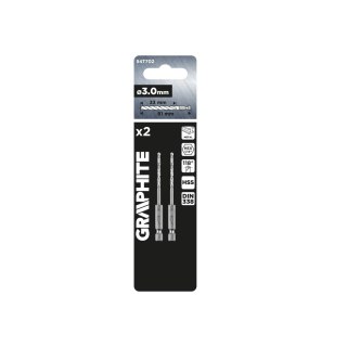 Wiertło do metalu Hex 3.0 mm, 2 szt.