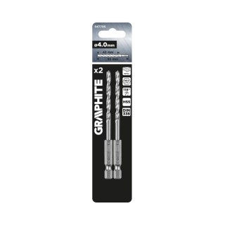 Wiertło do metalu Hex 4.0 mm, 2 szt.