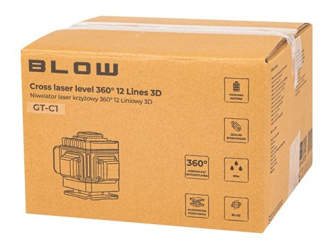 50-232# Miernik niwelator gt-c1 blow laser krzyżowy poziomica - 12 liniowy 3d