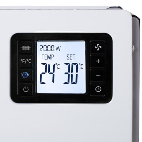 CR 7739 white Grzejnik konwektorowy lcd z pilotem