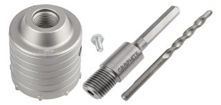 Otwornica widiowa 65 mm z adapterem HEX oraz wiertłem pilotującym