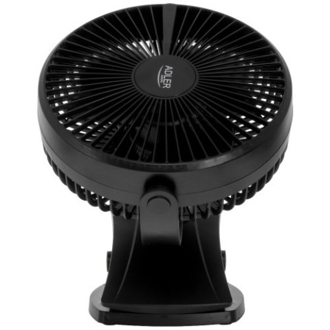 AD 7342 black Wentylator biurkowy z klipsem |akumulatorowy| 15,5 cm | 360° obrót| usb-c |
