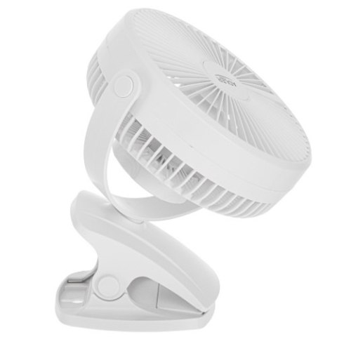 AD 7342 white Wentylator biurkowy z klipsem |akumulatorowy| 15,5 cm | 360° obrót| usb-c |