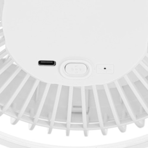 AD 7342 white Wentylator biurkowy z klipsem |akumulatorowy| 15,5 cm | 360° obrót| usb-c |