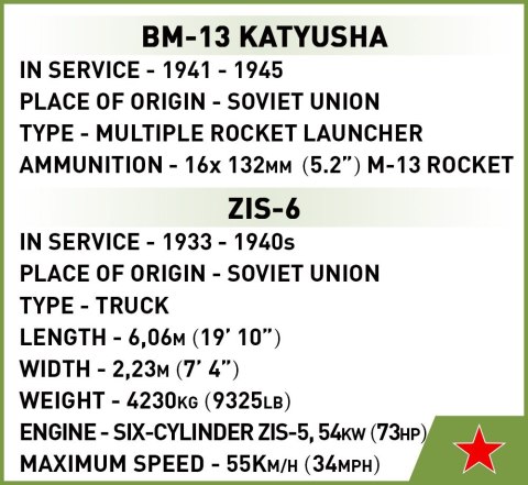 Klocki bm-13 katyusha (zis-6)
