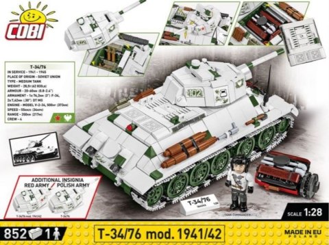 Klocki czołg t34-76 model 1941-42 852 elementów