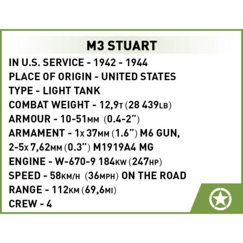 Klocki m3 stuart 511 klocków