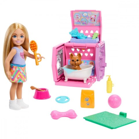 Lalka barbie chelsea transporter dla pieska