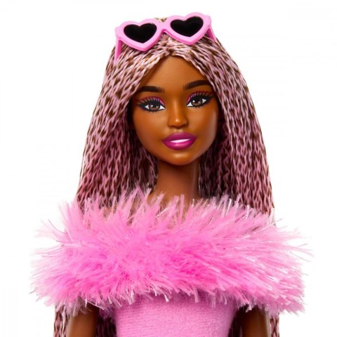 Lalka barbie deluxe style 4 różowy komplet z futerkiem