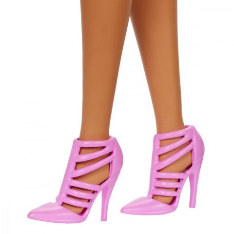 Lalka barbie fashionistas blondynka w różowej sukience