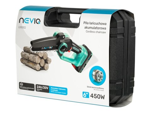 Piła łańcuchowa akumulatorowa NEVIQ 6" (L06302) (silnik bezszczotkowy)