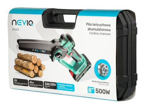 Piła łańcuchowa akumulatorowa NEVIQ 8"(LX8303) (silnik bezszczotkowy)