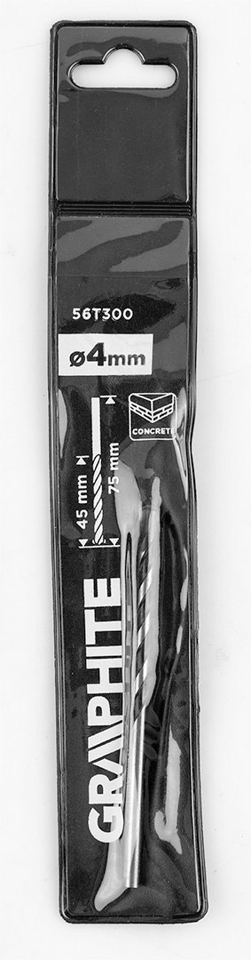 Wiertło do betonu 4 x 75 mm, szlifowane