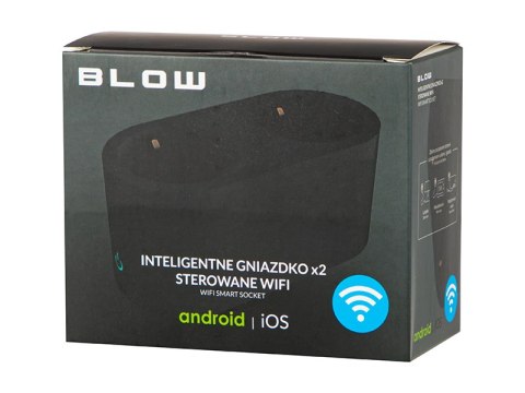 72-078# Inteligentne gniazdko podwójne sterowane wifi tuya czarne