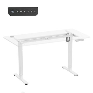 Biurko elektryczne regulacja wys. Ergo Office, max wys. 1160mm, max - 80 kg, bez blatu do pracy stojąco siedzącej, białe, ER-400